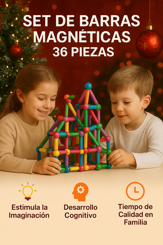 Magnétix ™ - Juego de Barras con imanes de 36 piezas